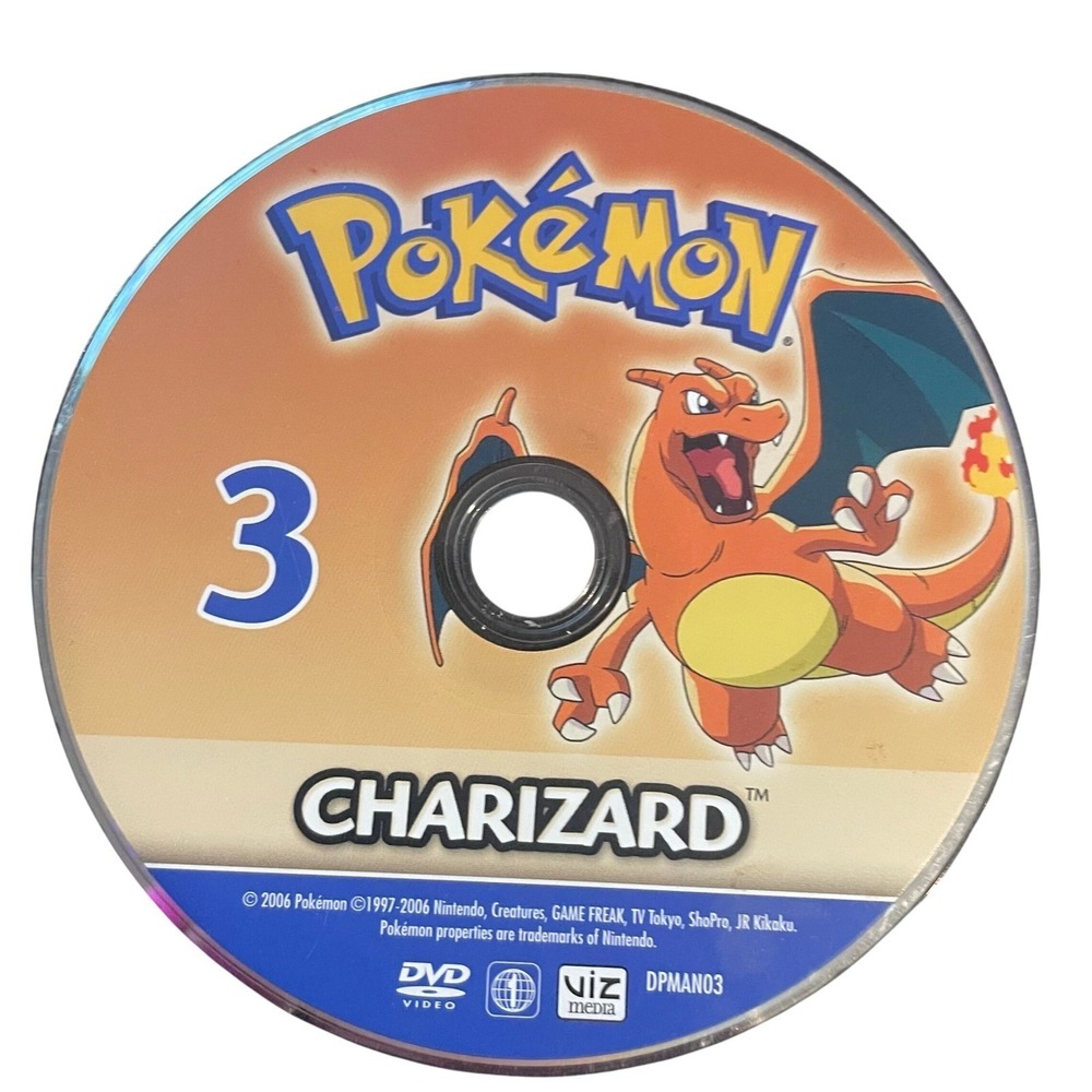 Pokemon Charizard DVD Vol 3 Viz Media 2006 Nintendo Anime DISC ONLY